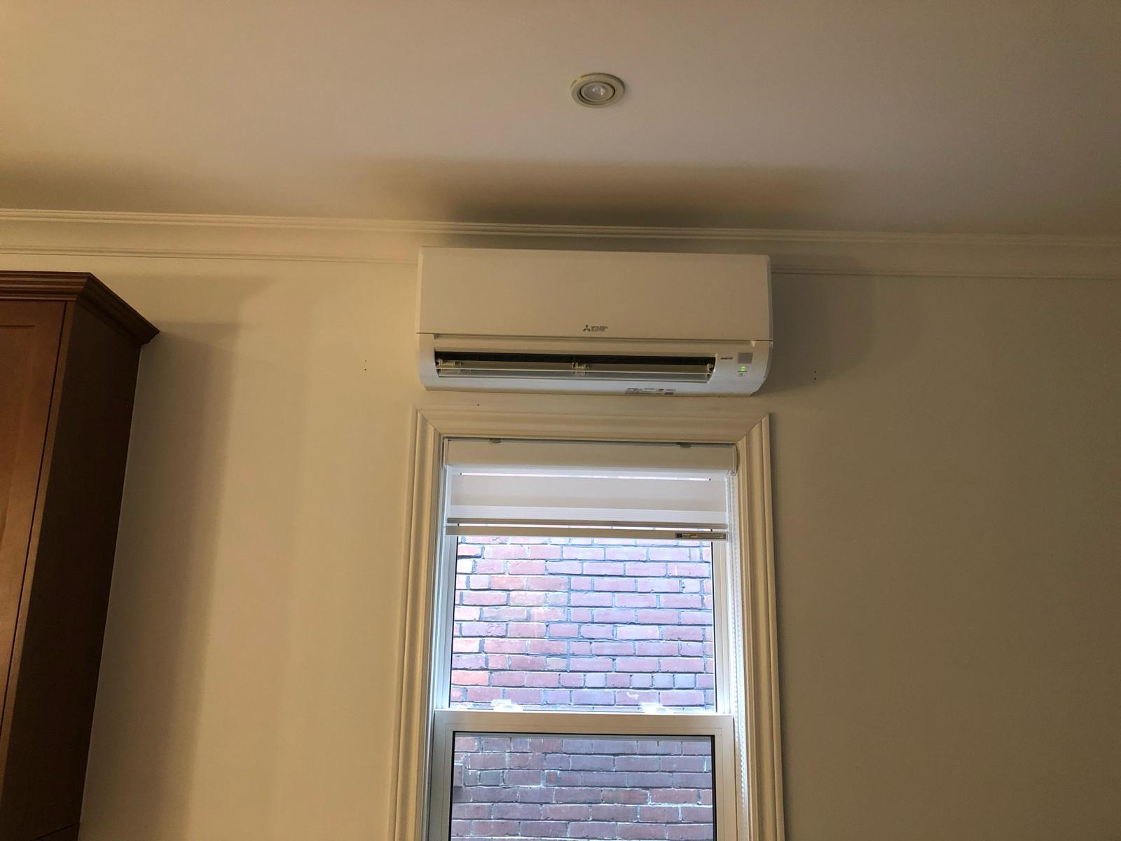 Ductless heat pump installation — project 17